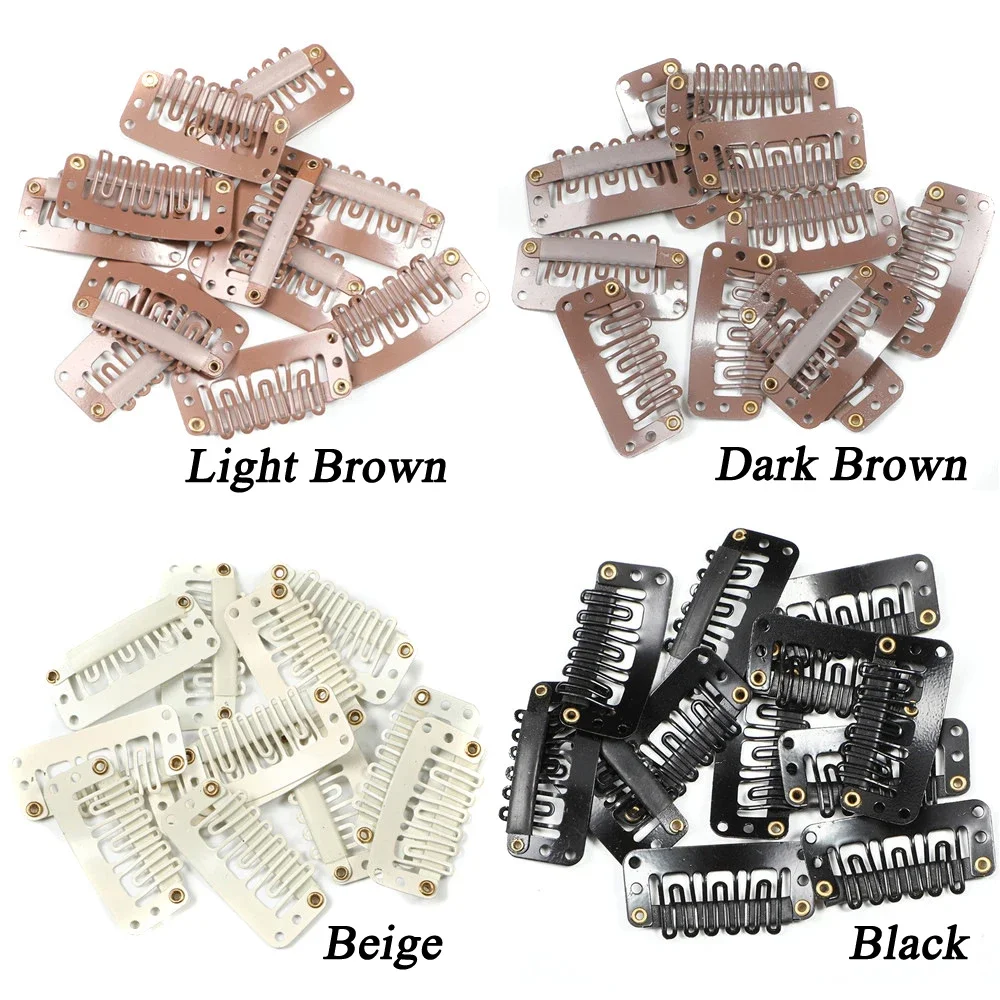 32MM U Shape Wigs Snap Clips Hairpins Hair Extensions Tool Women Beauty Hair Styling Accessories Metal Pin Wigs 30pcs