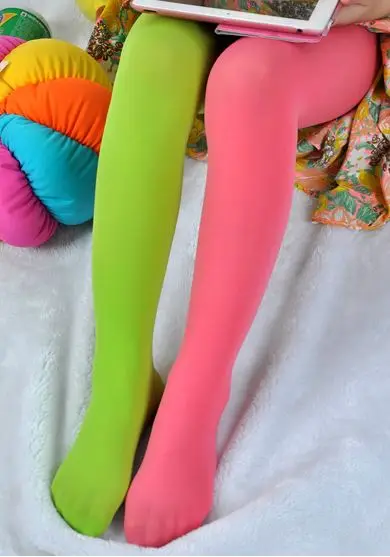 3-12Y Candy Color Mixed Tights for girls Patchwork Baby Kids Stretch Trouser Skinny Kawaii Pants Dance Tights Pantyhose Stocking thumbnail 3