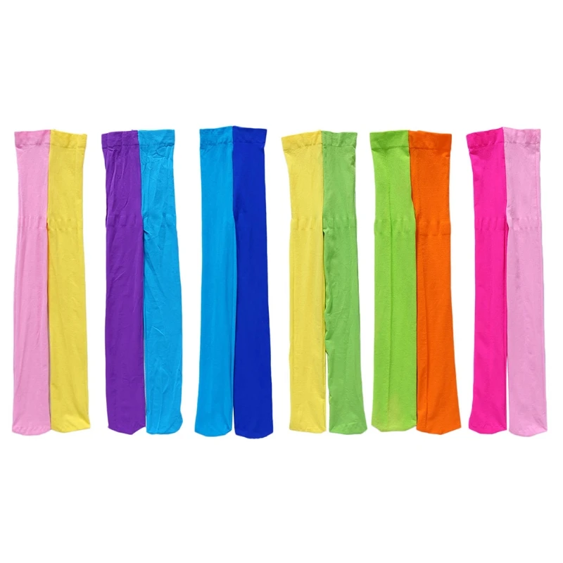 3-12Y Candy Color Mixed Tights for girls Patchwork Baby Kids Stretch Trouser Skinny Kawaii Pants Dance Tights Pantyhose Stocking thumbnail 5