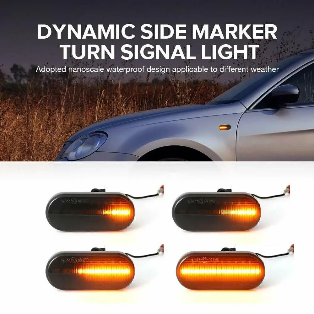 2X Dynamic LED Side Indicator Smoke Turn Signal Light For FORD SEAT SKODA VW T5 thumbnail 4