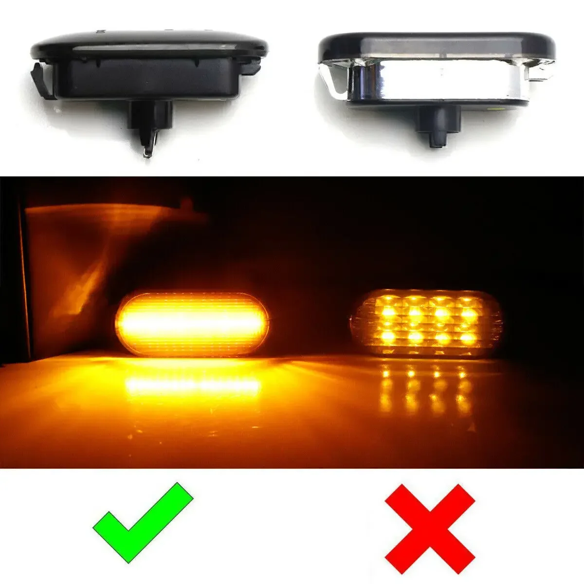 2X Dynamic LED Side Indicator Smoke Turn Signal Light For FORD SEAT SKODA VW T5 thumbnail 5