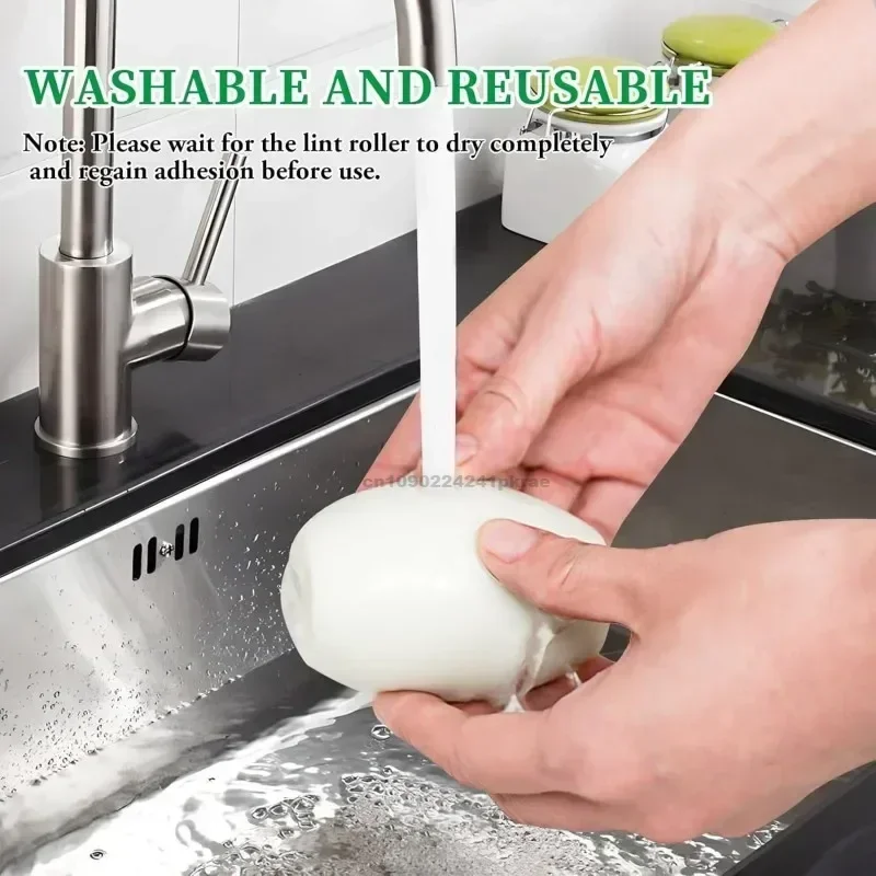 Reusable Lint Roller High-Quality Washable & Portable Strong Adhesive for Pet Hair and Dust Removal Clothes Furniture Travel thumbnail 5