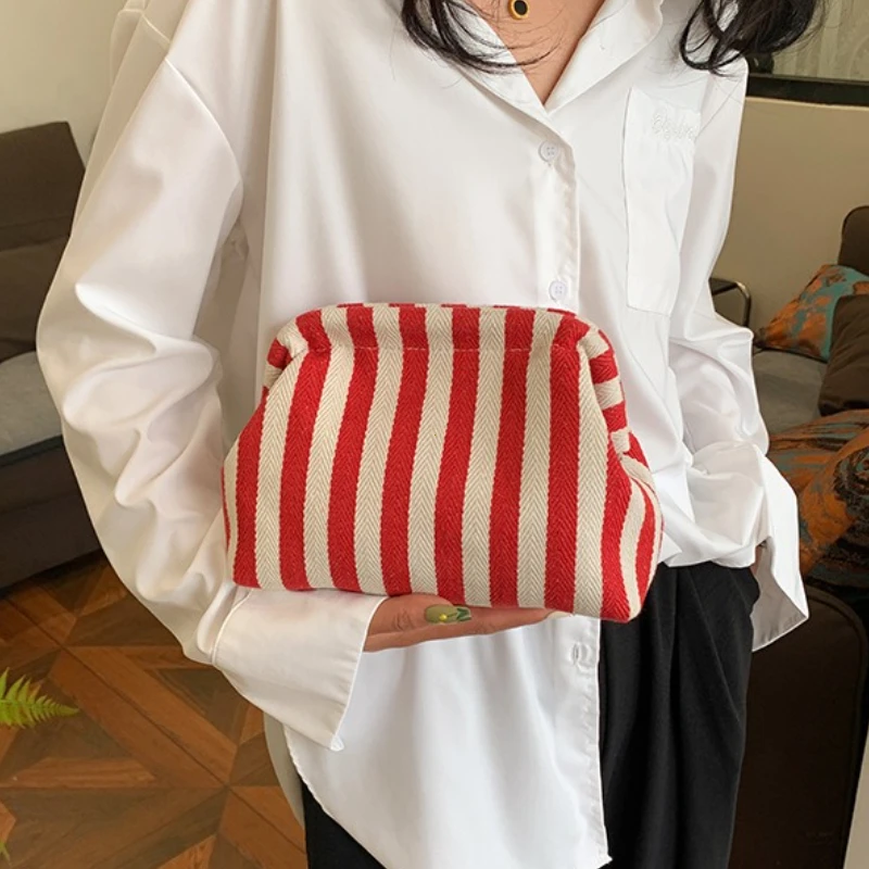 Summer Woven Crochet Purses for Women Beach Clutch Handbags 2026 Dumpling Hobo Casual Colorblock Bag Ladies Ruched Cloud Purse thumbnail 3