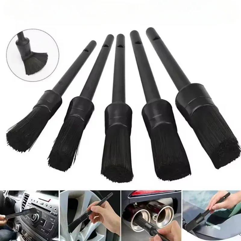 5pcs Motorcycle Cleaning Detailing Brush Set Car Cleaning Kit Chain Cleaner Multifunction Brushes Car Detailing Motorcycle Tools thumbnail 2