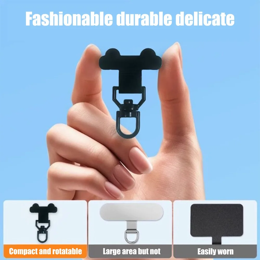 1-4pcs 360° New Stainless Steel Tab Phone Tether Portable Connecting Hanging Piece Lanyard Mobile Phone Case Clip Back Gaskets thumbnail 2