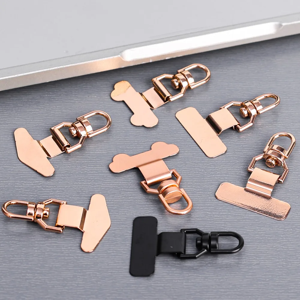 1-4pcs 360° New Stainless Steel Tab Phone Tether Portable Connecting Hanging Piece Lanyard Mobile Phone Case Clip Back Gaskets thumbnail 4