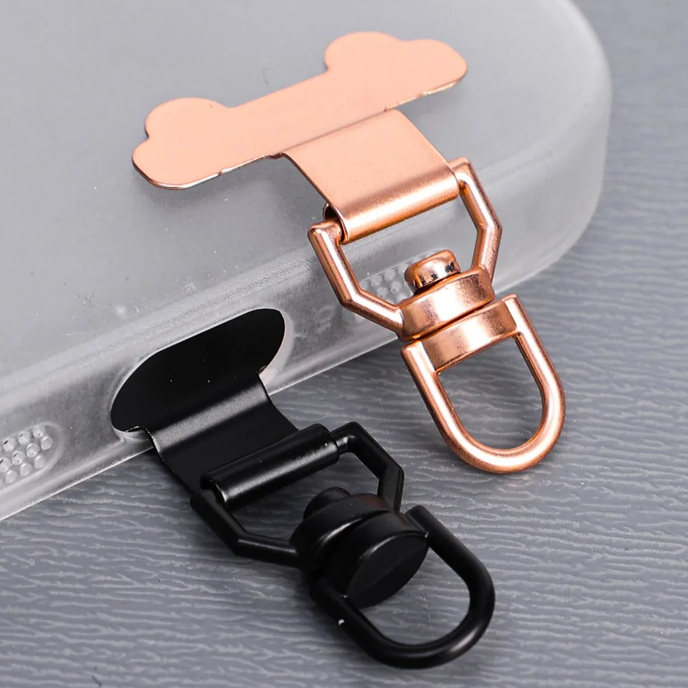 1-4pcs 360° New Stainless Steel Tab Phone Tether Portable Connecting Hanging Piece Lanyard Mobile Phone Case Clip Back Gaskets thumbnail 6