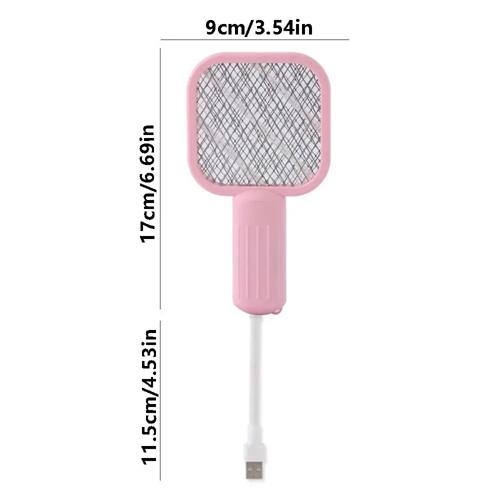 Mini USB Mosquito Swatter UV Light Security Net Insect Racket Portable Electric Shock Physical Mosquito Trap Racket Household thumbnail 6