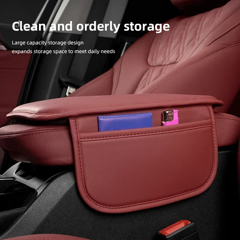 Car Armrest Box Pad Leather Auto Armrest Mat Car Accessories For Audi Sline A8 A6 Q5 A1 A2 A3 A4 A5 A7 Q1 Q2 Q3 Q4 Q6 Q7 RS3 RS4 thumbnail 4