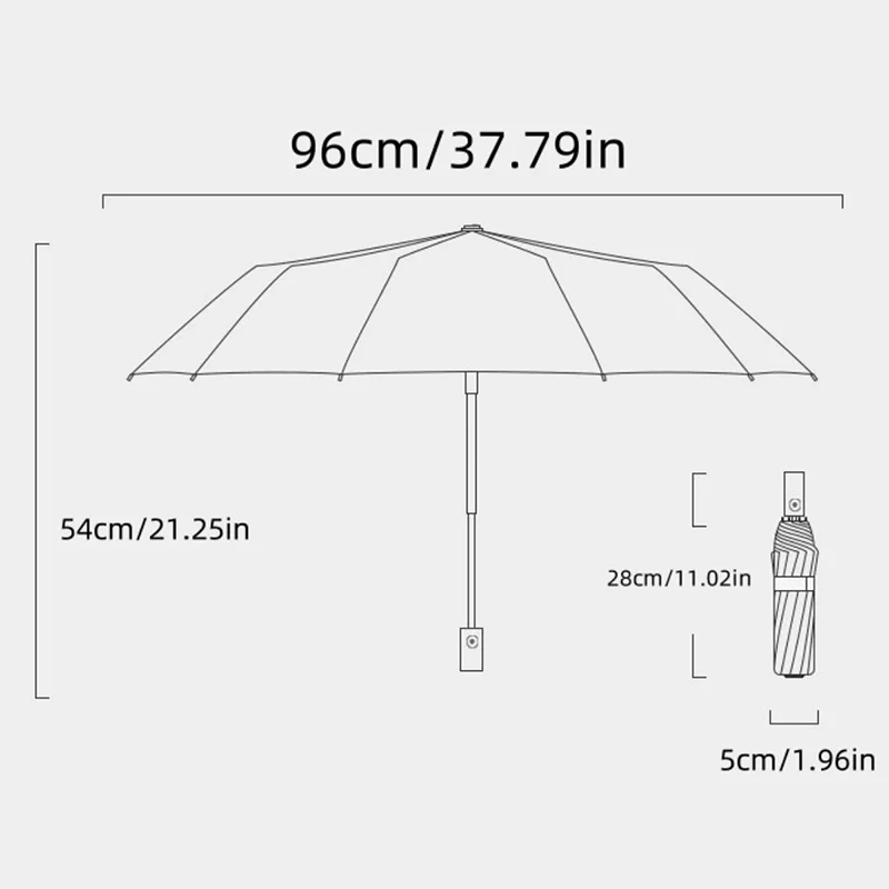 Fashion Large Travel Umbrella Heavy Duty Windproof Waterproof Umbrella Fully Automatic Open And Close Sunshade And Rain Umbrella thumbnail 5