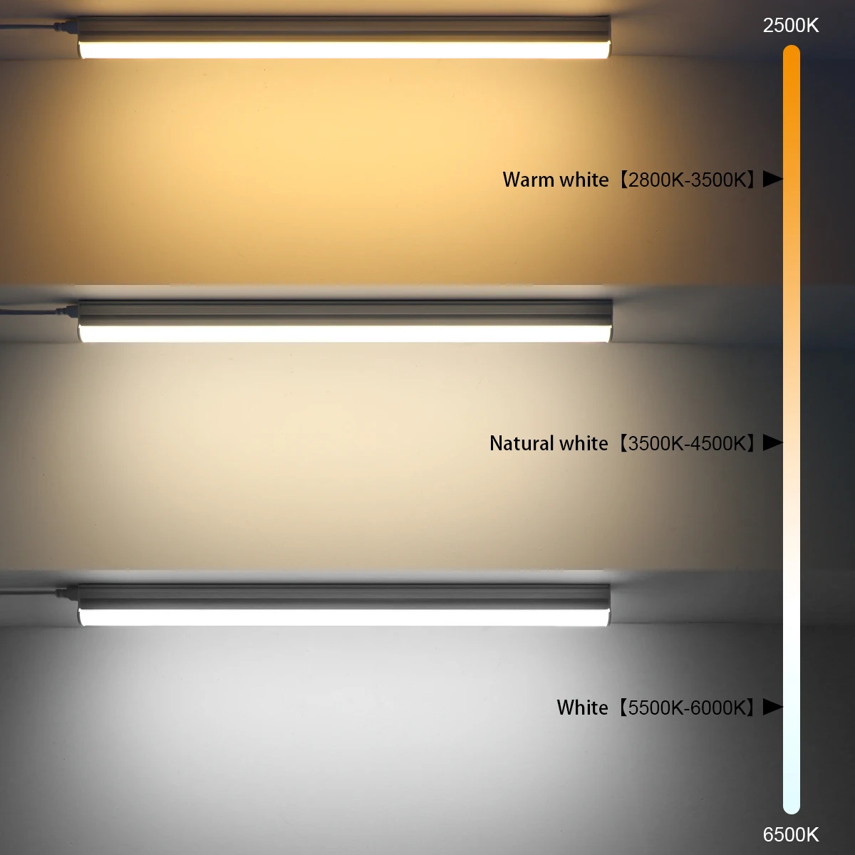 50CM 15W 220V DIY Wall Lamps LED T5 Tube With Screws Wall Mounting LED Lights for Bedroom Home Decoration + EU Plug Power Cord Q thumbnail 4