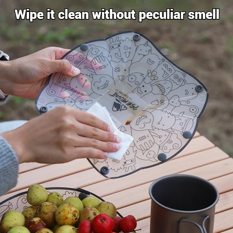Outdoor Camping Folding Lightweight Tableware Camping Supplies Portable Foldable Bowl Plate Cup Filter Folding Tableware посуда thumbnail 6