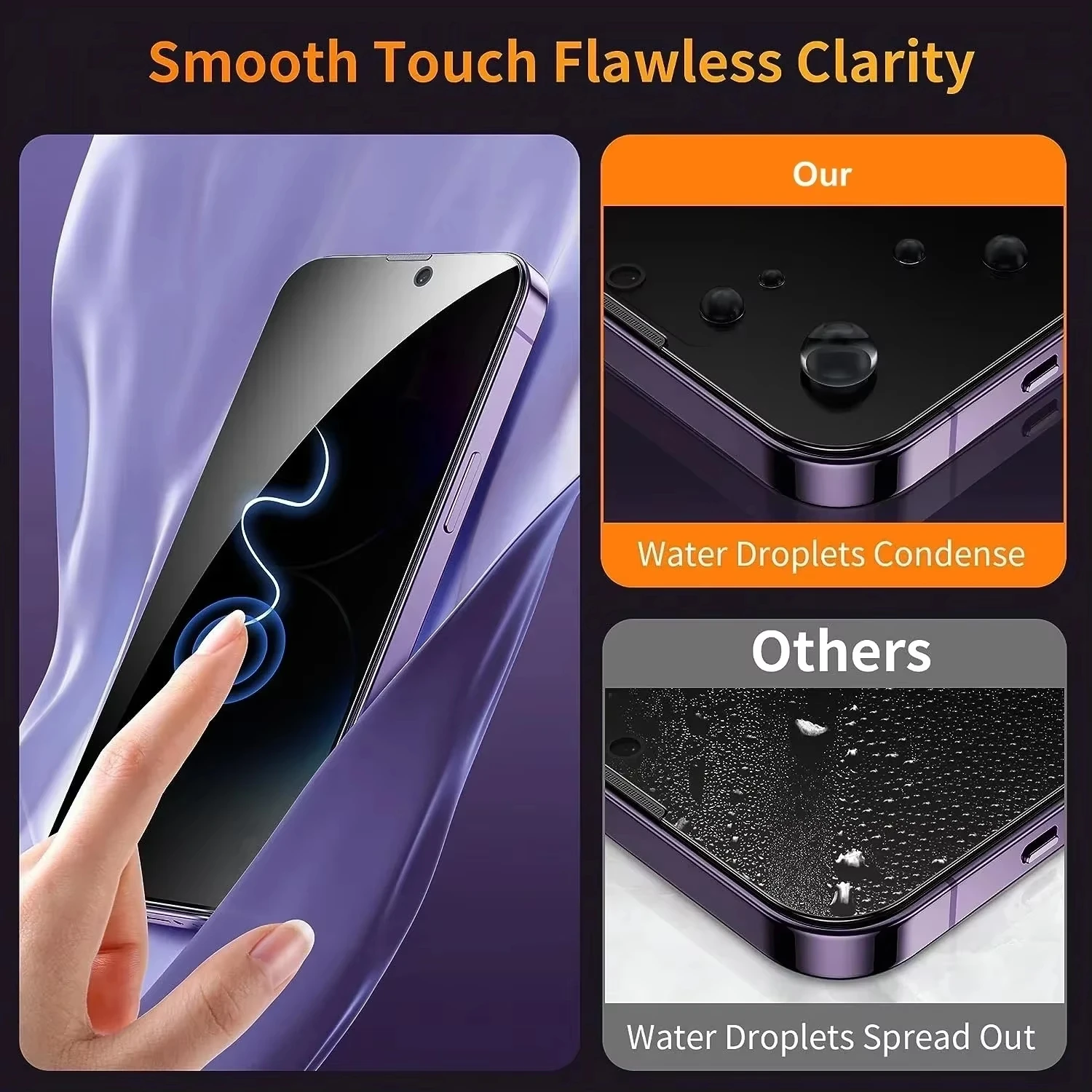 Privacy Screen Protector For iPhone 16 13 15 11 12 14 17 Pro Max Air 16e Anti-spy Glass For iPhone 13 12 Mini 7 8 16 Plus SE XR thumbnail 5