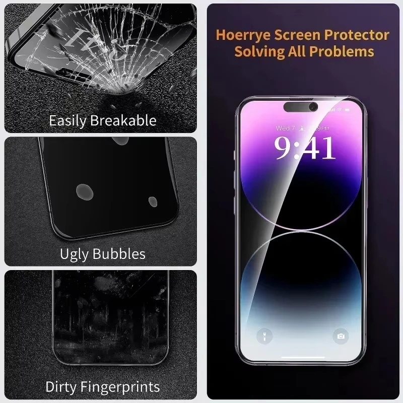 Privacy Screen Protector For iPhone 16 13 15 11 12 14 17 Pro Max Air 16e Anti-spy Glass For iPhone 13 12 Mini 7 8 16 Plus SE XR thumbnail 2