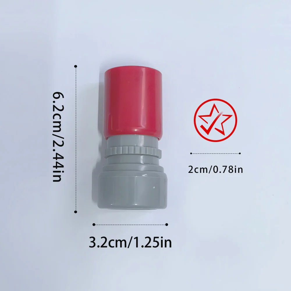 4 round marking stamps to encourage teaching grading and marking homework family reward supplies great learning stamps thumbnail 2