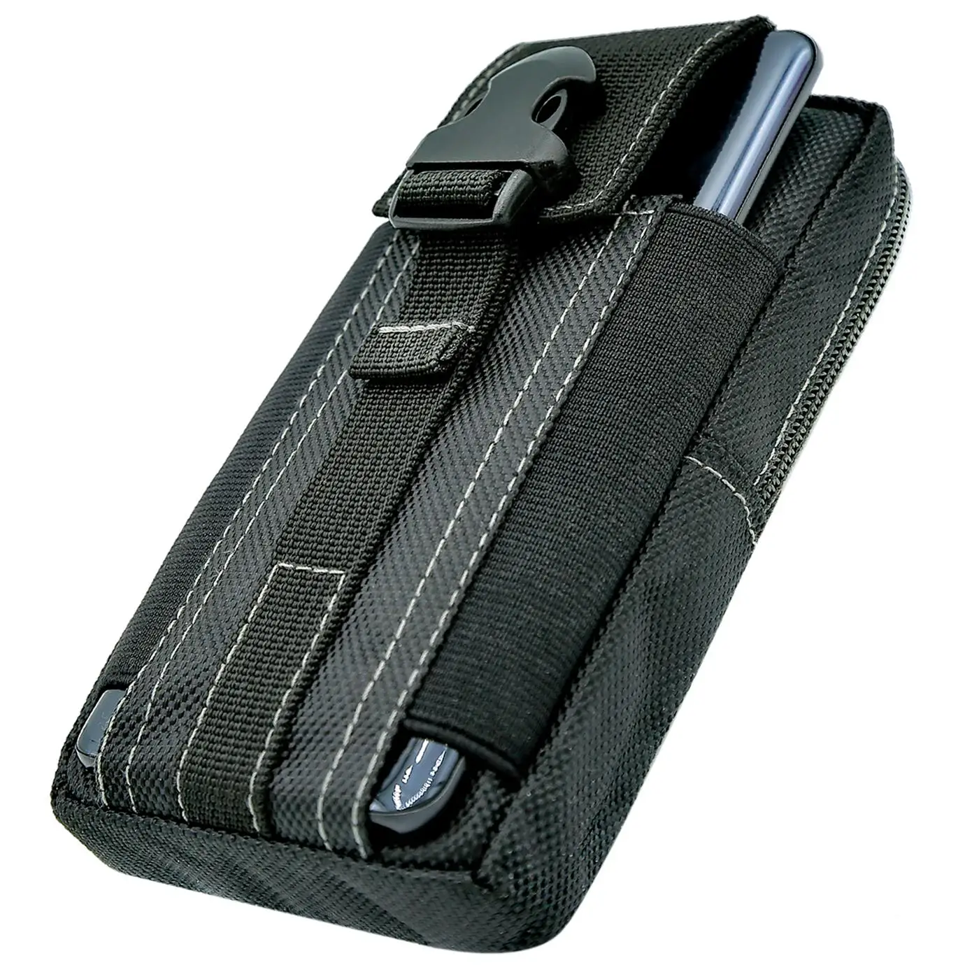 Universal Phone Holster Case with Belt Clip Cell Phone Pouch Nylon Cover Waist Bag for iPhone 13 14 15 Outdoor Sports Card Bags thumbnail 5