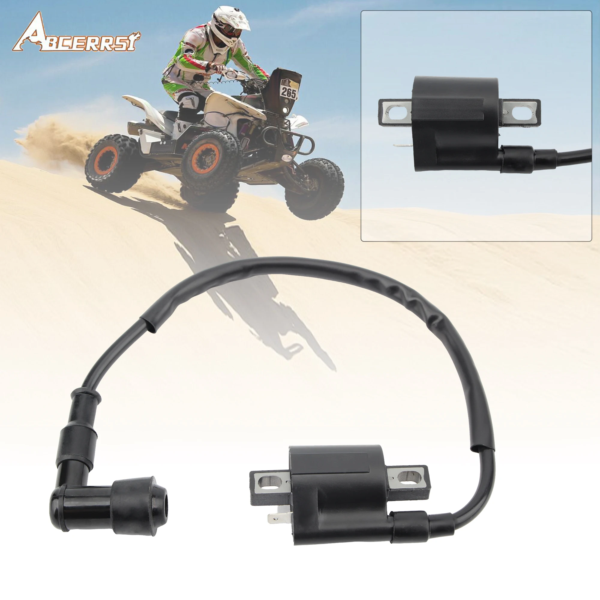ATV UTV Dirt Bike High Voltage Ignition Coil 50 70 110 125 150 200 250cc Motorcycle Part Replacement Enduro Go Kart