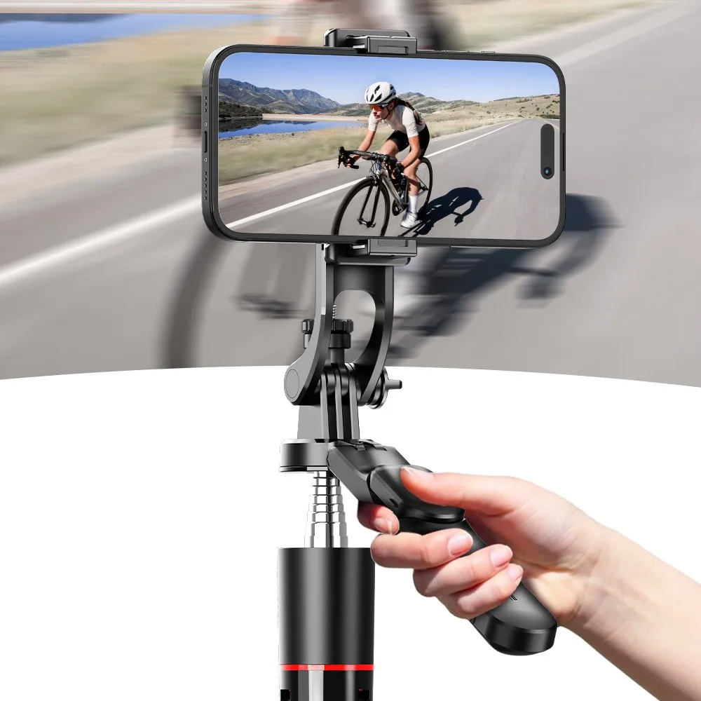 MEUYAG Selfie Stick Tripod with 1708mm Long Monopod Fill Light, Bluetooth Remote, 360° Rotation, 1/4 Interface, for mobile phone thumbnail 4
