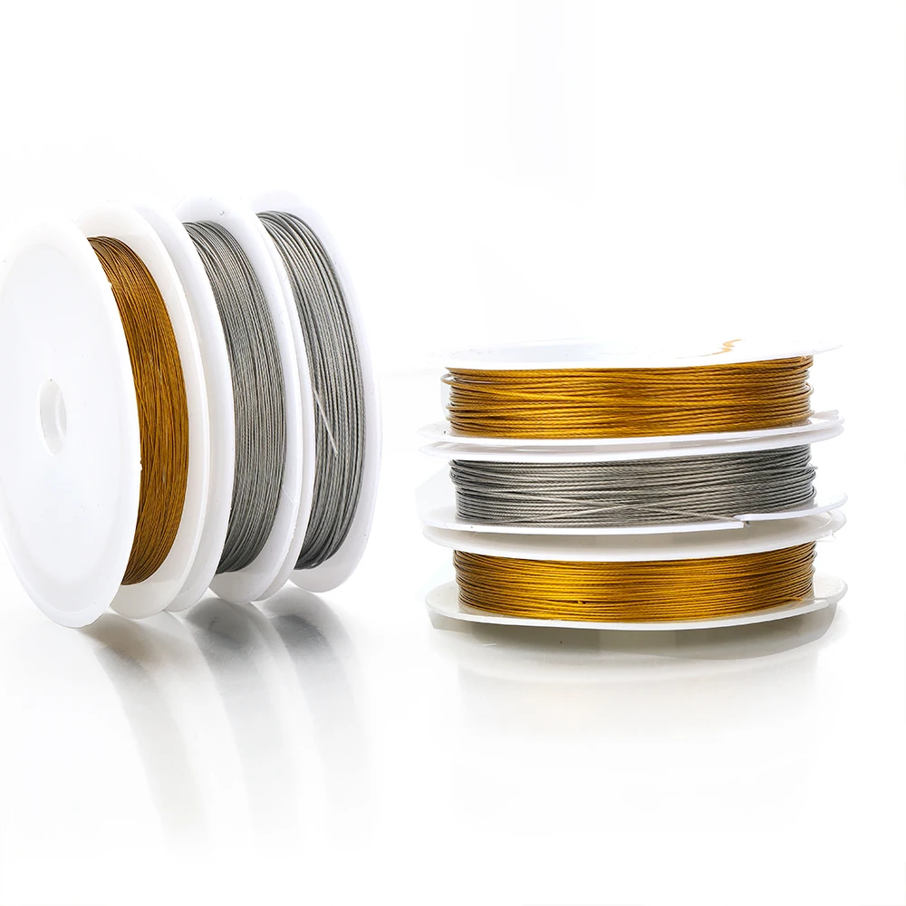 1 Roll Stainless Steel Wire 0.3-1.0mm Resistant Strong Line Beading Wire Fishing Cords for DIY Bracelet Necklace Findings Bulk thumbnail 2