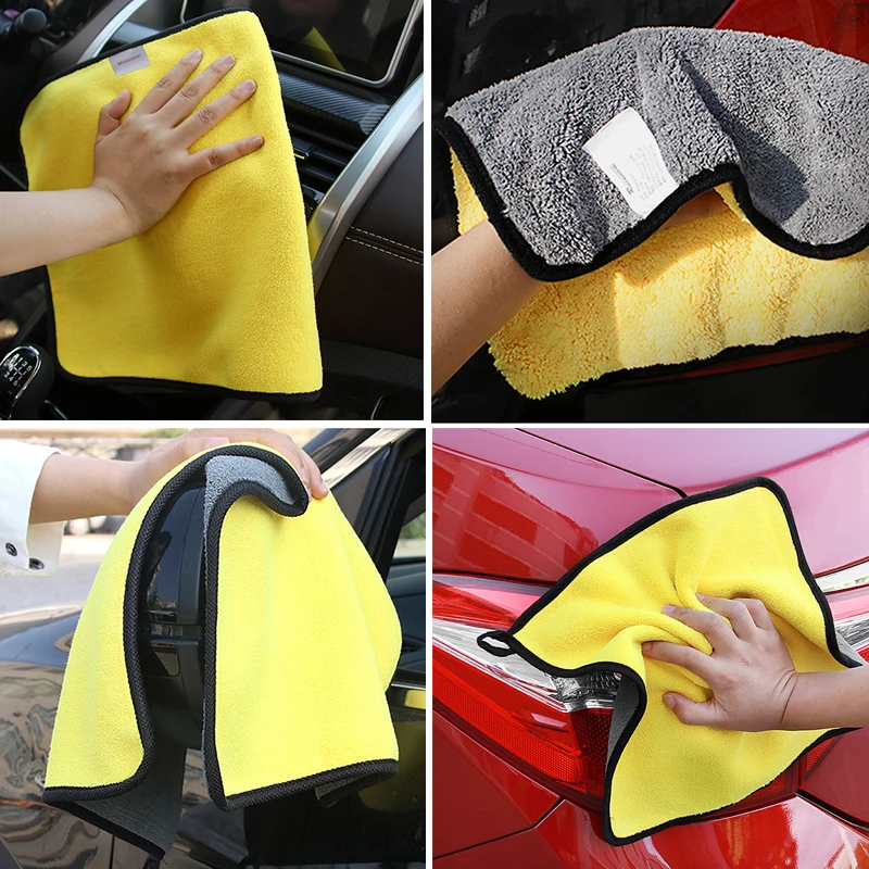SEAMETAL Microfiber Car Wash Towel Ultra-Soft Scratch-Free Car Cleaning Towel Double-Side 400GSM Drying Cloth High Absorbency thumbnail 5