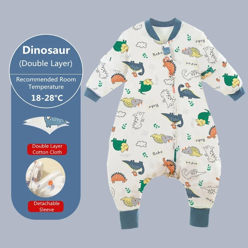 Baby Sleeping Bag Cartoon Children Pajamas Infantil Stuff For Four Seasons Cotton Toddler Sack Kids Sleepwear Bedding Jumpsuit thumbnail 2