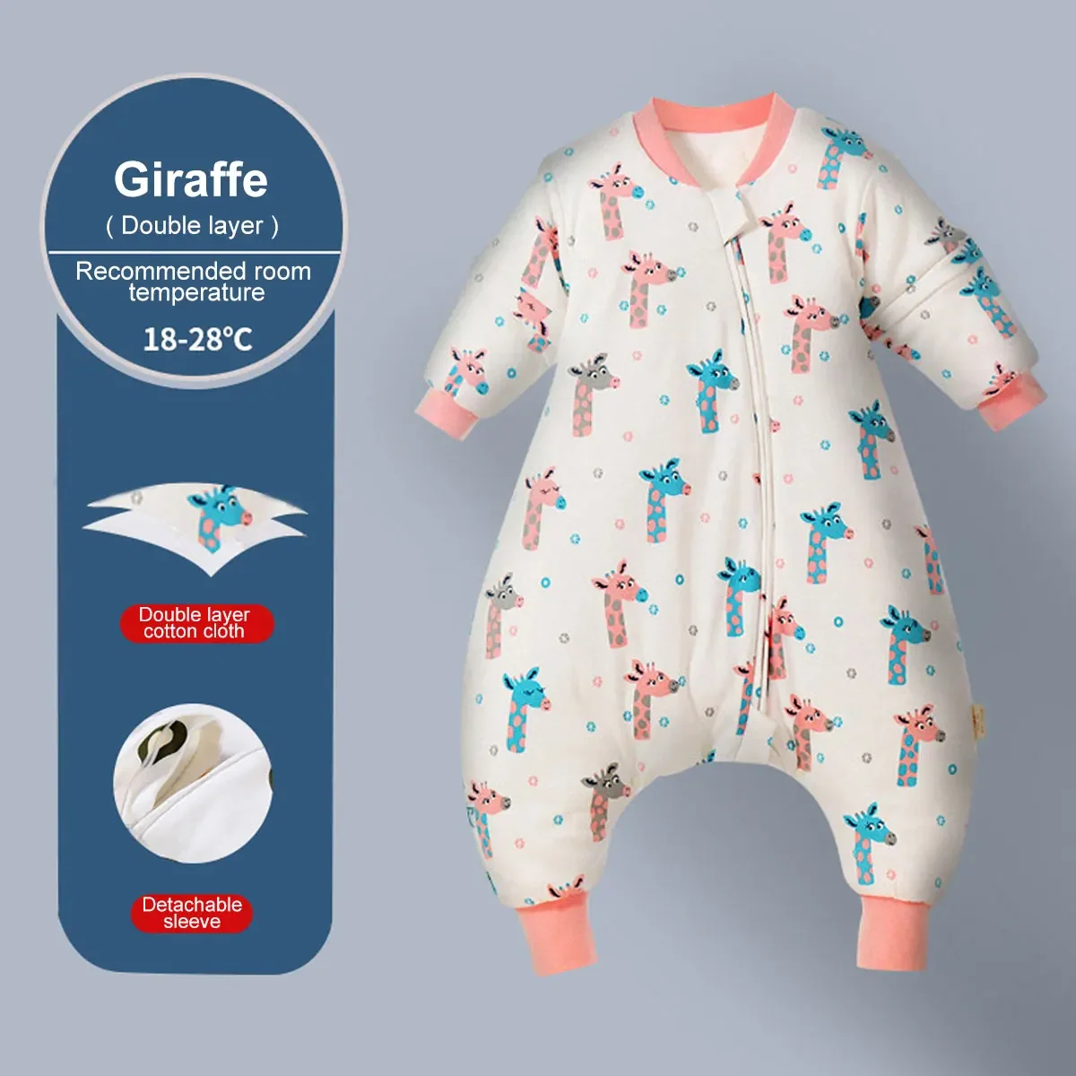 Baby Sleeping Bag Cartoon Children Pajamas Infantil Stuff For Four Seasons Cotton Toddler Sack Kids Sleepwear Bedding Jumpsuit thumbnail 4