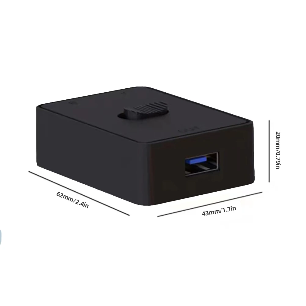 USB 3.0 Switch 1x2/2x1 USB Hub Bidirectional 2 in 1 Out Switcher USB2.0 Extender Shared Controller for PC Keyboard Mouse Printer thumbnail 6