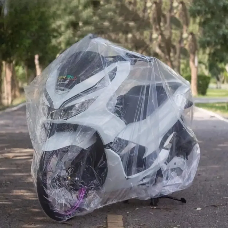 Disposable Transparent PE Motorcycle Cover - Waterproof, Dustproof, Rainproof & Sunproof Protective Cover thumbnail 2