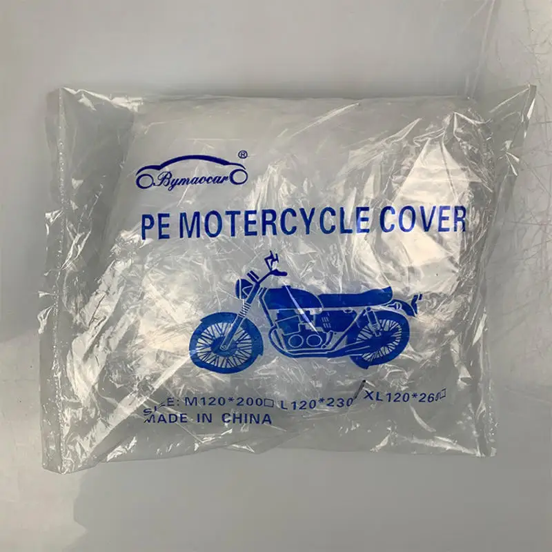 Disposable Transparent PE Motorcycle Cover - Waterproof, Dustproof, Rainproof & Sunproof Protective Cover thumbnail 6