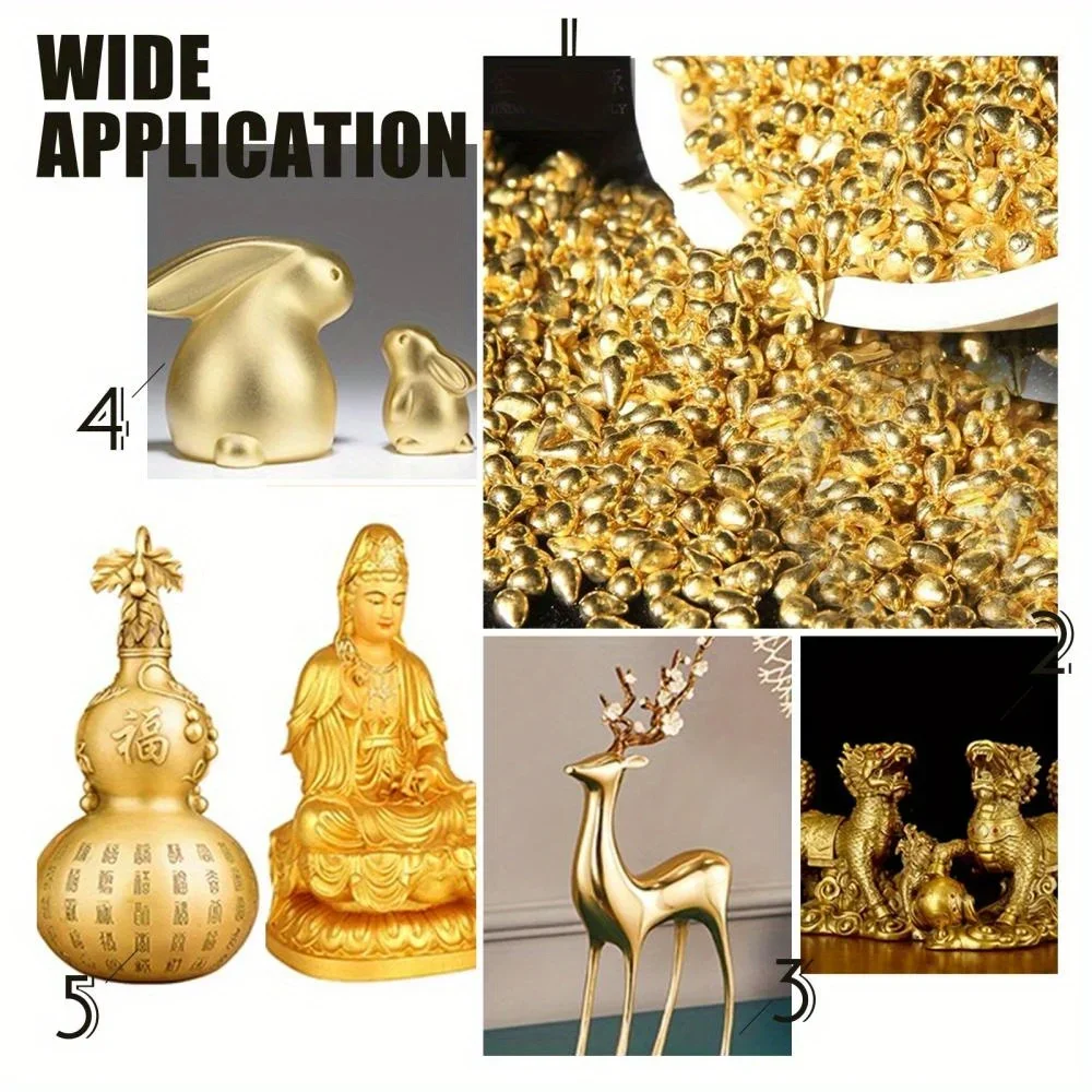 Brass Casting Nuggets for Jewelry DIY Non-Tarnish Metal Crafting Kit Rings Pendants Necklaces Accessories Making Supplies thumbnail 5