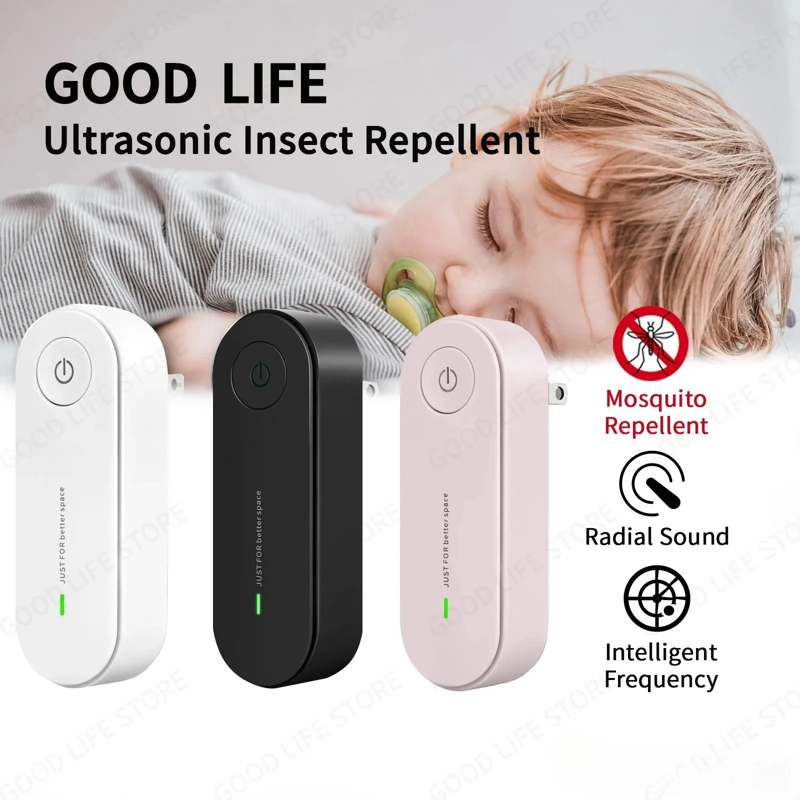 Electronic ultrasonic pest control repeller for mice, insects, rodents, rats, cockroaches, repeller for home use with US/EU