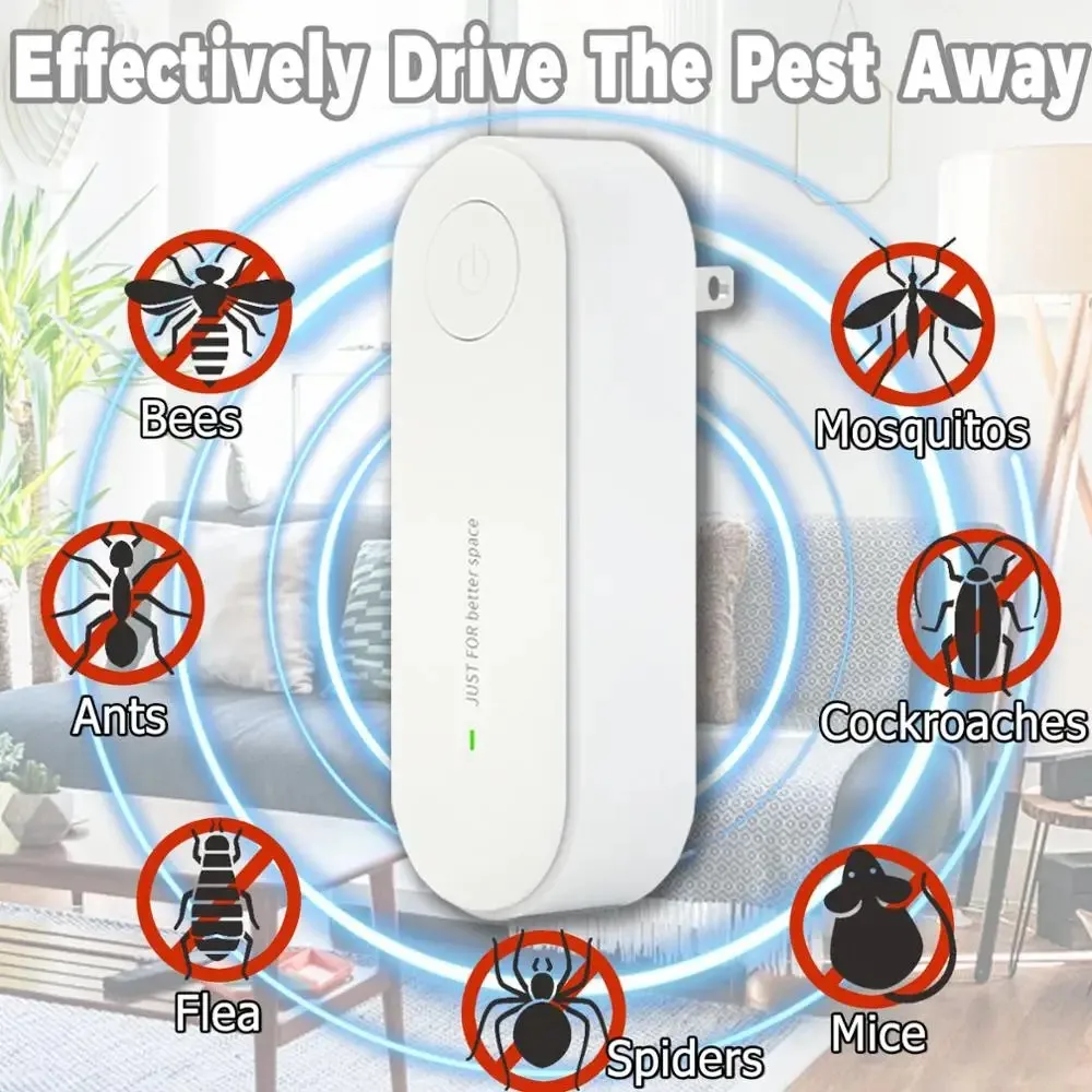 Electronic ultrasonic pest control repeller for mice, insects, rodents, rats, cockroaches, repeller for home use with US/EU thumbnail 3