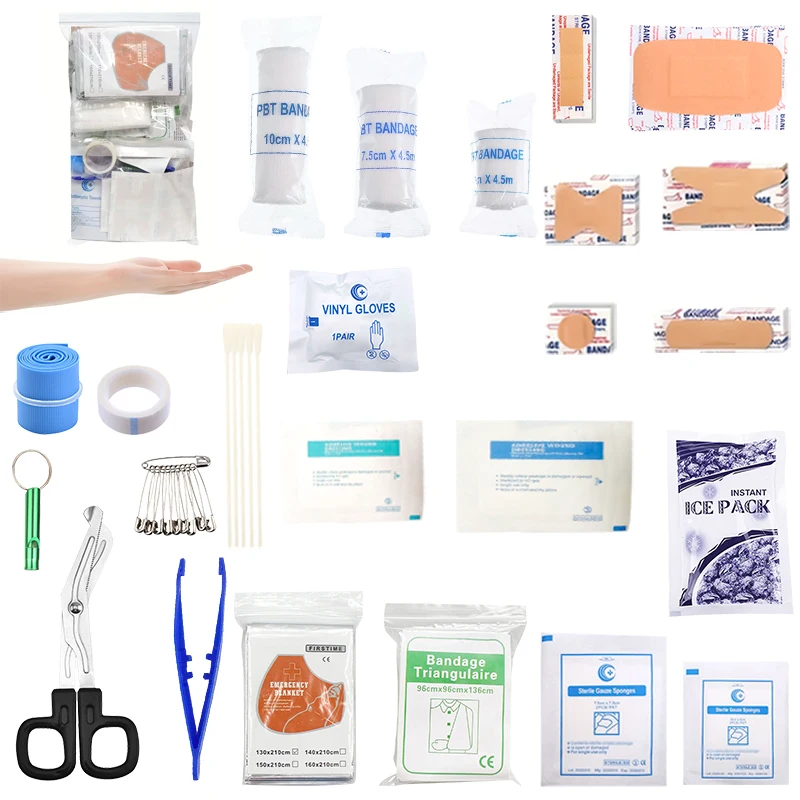 188pcs First Aid Kit Refill - Extra Replacement Supplies, Loose Packed Restock Supply Pack thumbnail 2