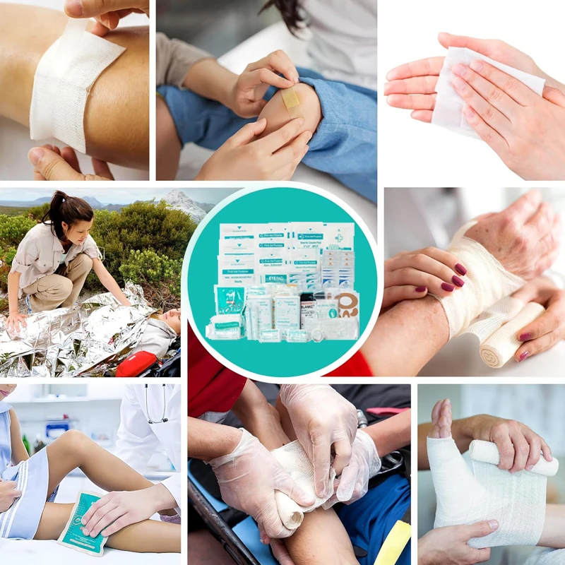 188pcs First Aid Kit Refill - Extra Replacement Supplies, Loose Packed Restock Supply Pack thumbnail 3