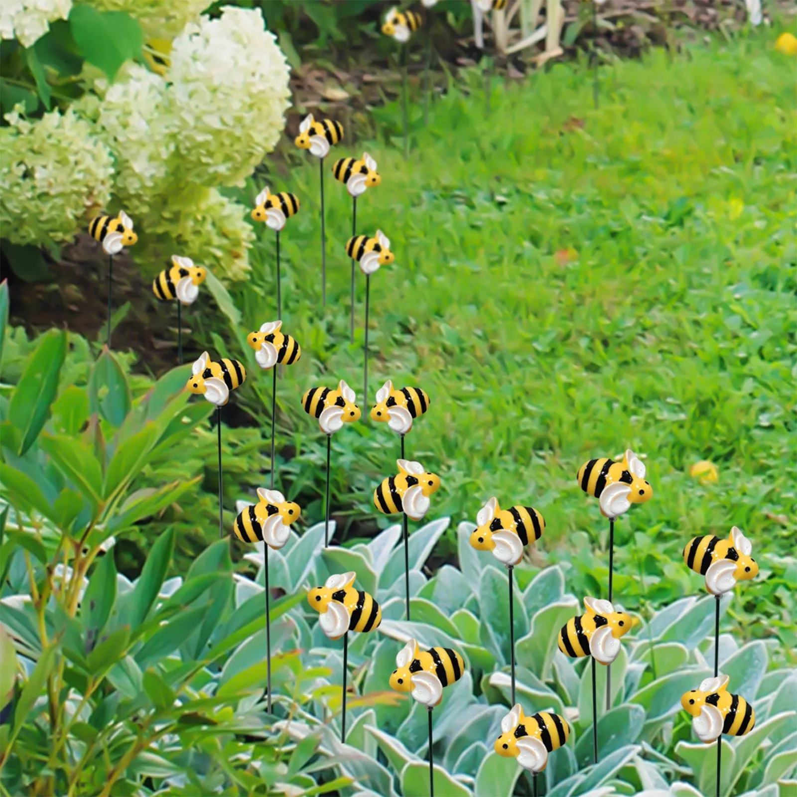 10/20/30pcs Garden Stakes Decoration Bee Yard Pot Pile Lawn Pathway Ornament Flower Pot Indoor Outdoor Landscape Decor thumbnail 3
