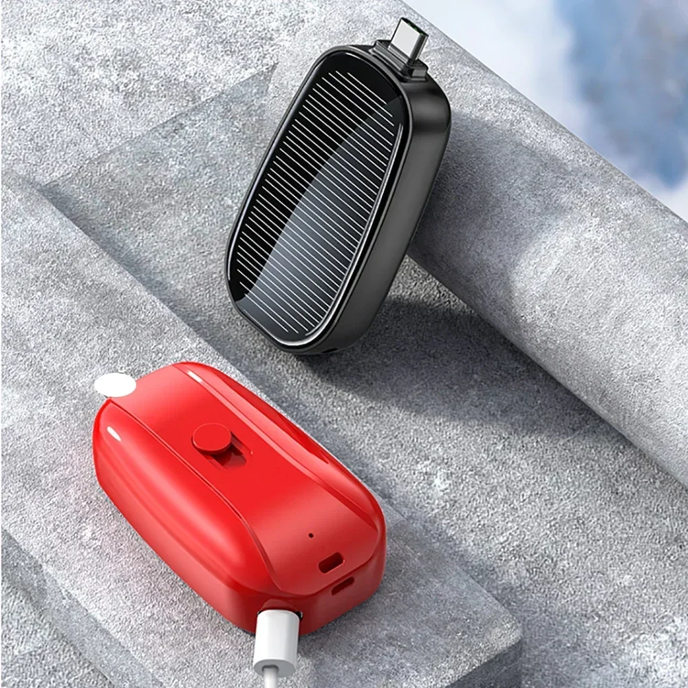 2025 New Solar Power Bank Mini Key Ring Powerbank Phone Portable Charger 1200mah External  Spare Battery for Xiaomi IPhone thumbnail 6