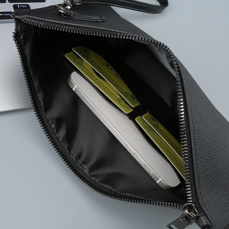 Fashion Soft PU Leather Men Day Clutch Bag Casual Business Men Cardholder Case High Quality Male Leather Money Handbag sac 2025 thumbnail 5