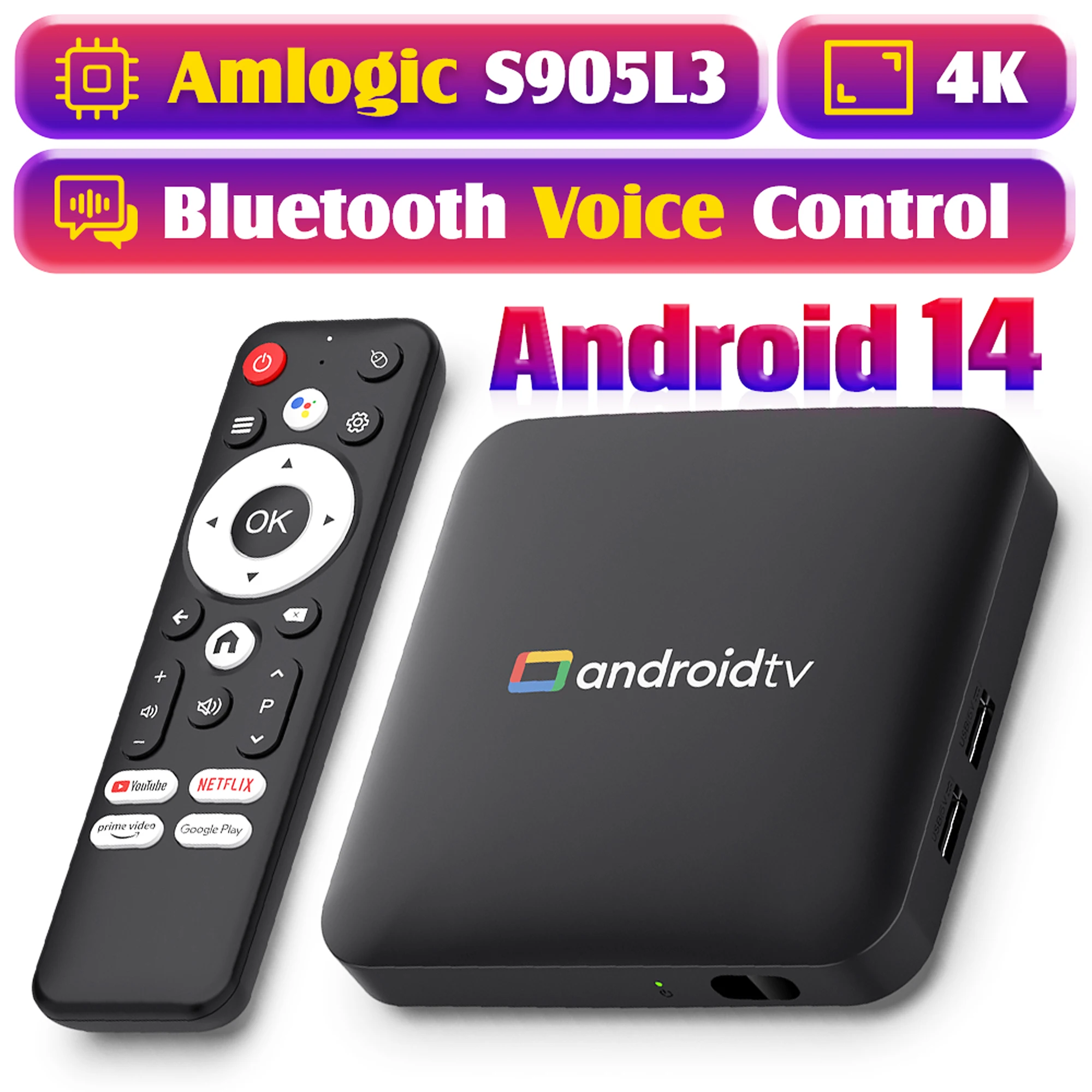 Android TV Box H96 Max S905L3 TV Box Home Theater Bluetooth With Google Voice Media Player 2GB 16GB 4K Video Set Top Box
