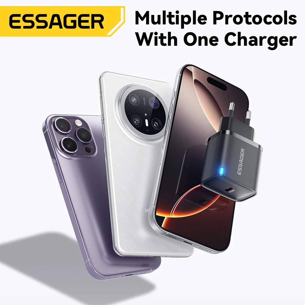 Essager 30W Type-C Charger PD 3.0 USB C Charger For iPhone 16 15 14 Pro Samsung Huawei  Xiaomi Tablet iPad Air Pro Phone Charger thumbnail 3