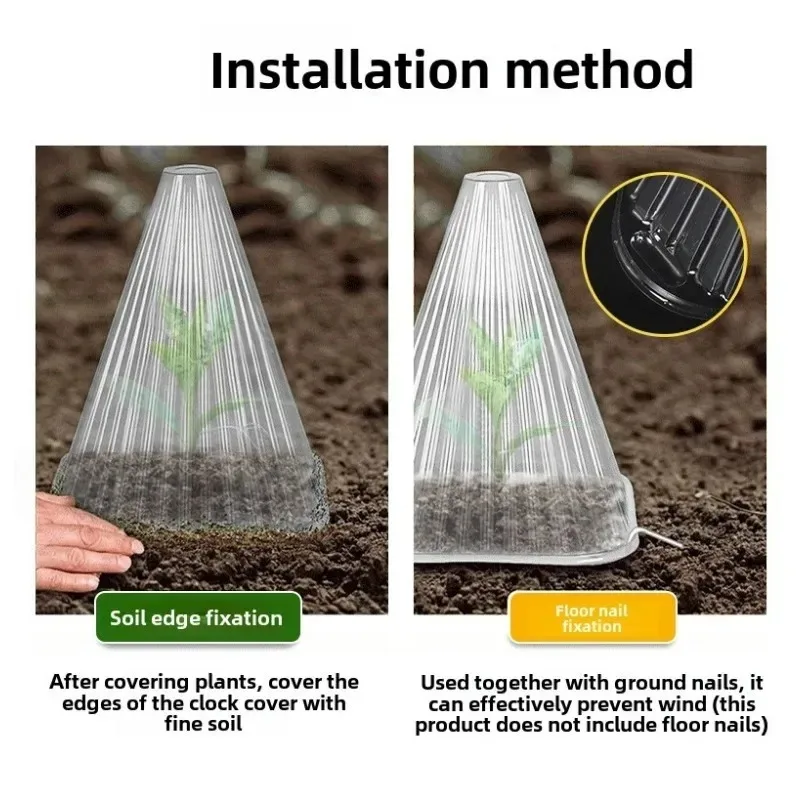 20PCS/Set of Reusable Plant Seedling Cover, Vegetable Seedling Windproof and Antifreeze Greenhouse Garden Plant Protection Cover thumbnail 4