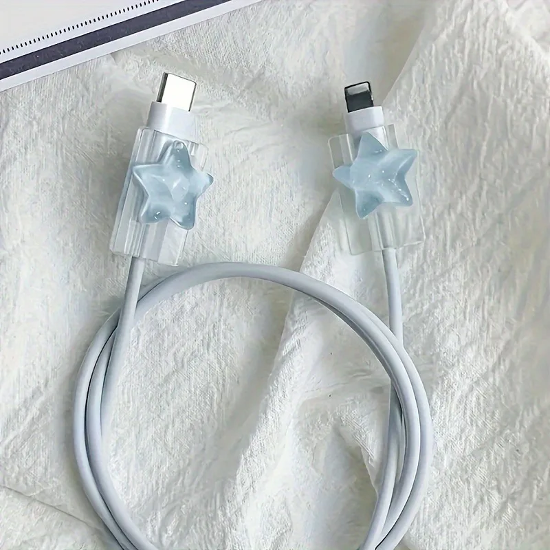 Korea Cute 3D Ocean Stars Change Charger Protector Cover Charger Line Protectors Organizer Winder Protector Cover Accessories thumbnail 3