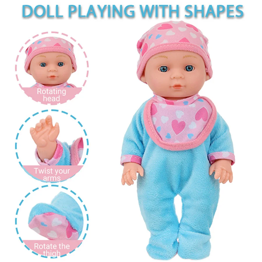 24cm Reborn Doll With Carry Bag Handmade Vinyl Lifelike Doll Girls Doll Case Newborn Baby Toys Kids Birthday Gift thumbnail 5
