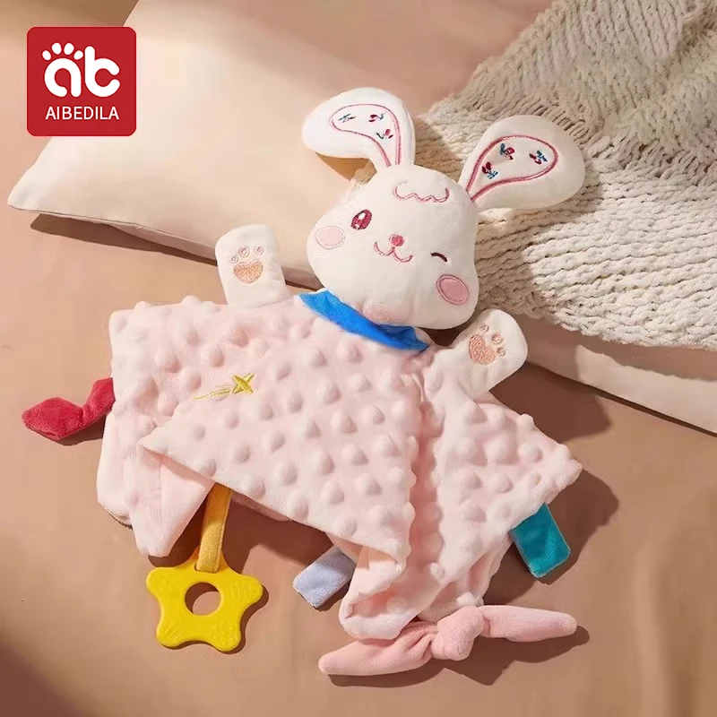 Baby Comforter Blanket Plush Stuffed Animal Security Blanket for Babies Soothe Appease Towel Soft Plush Newborn Sleeping Dolls thumbnail 5