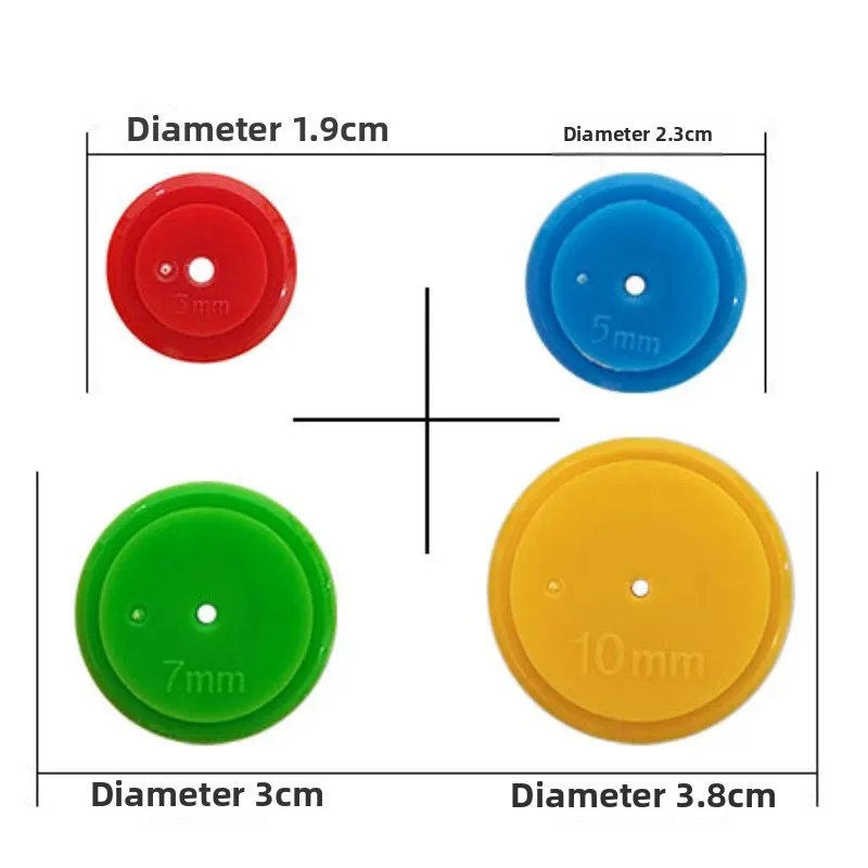 3/5/7/10mm 4pcs/set Seam Allowance Marker for Tailor Scanning Line DIY Patchwork Sewing Scribing Quilting Round Seam Wheel thumbnail 3