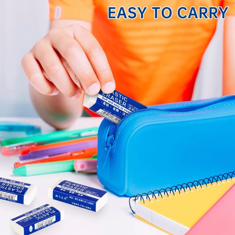 1-90Pcs Soft 2B Pencil Eraser PVC Plastic Rubber Eraser Sketches Paintings Fine Arts Eraser for School Office Drawing Sketches thumbnail 6