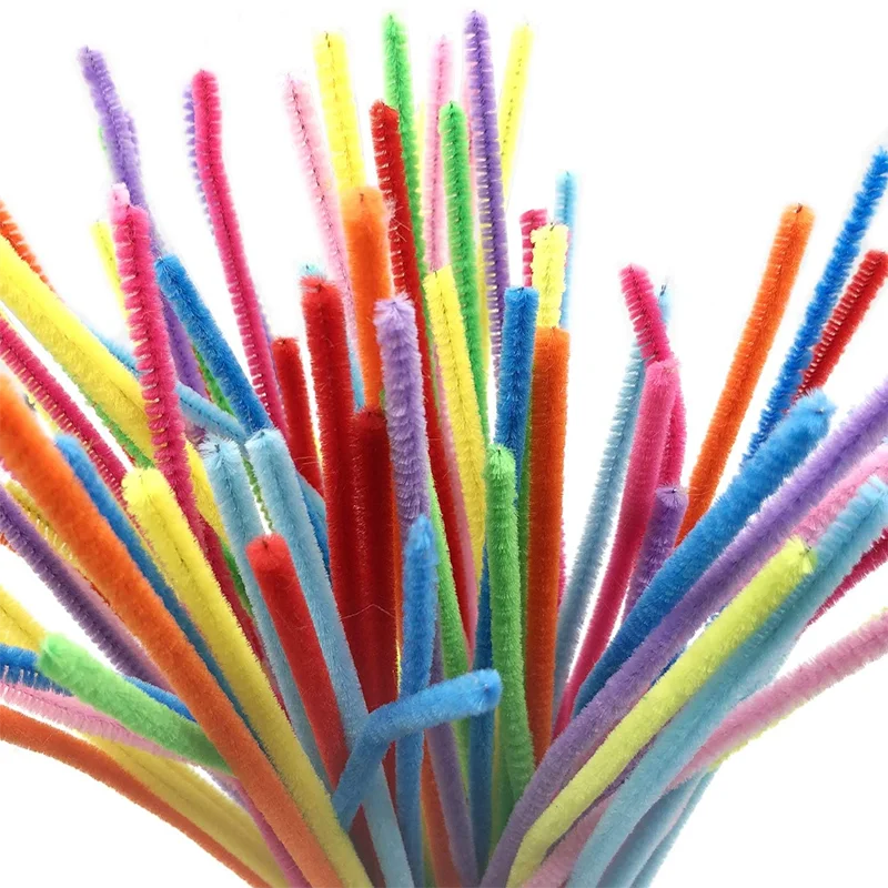 Chenille Stem Pipe Kids DIY Creative Toys Chenille Sticks Cleaners Kindergarten Educational Handmade Material Plush Strips thumbnail 2