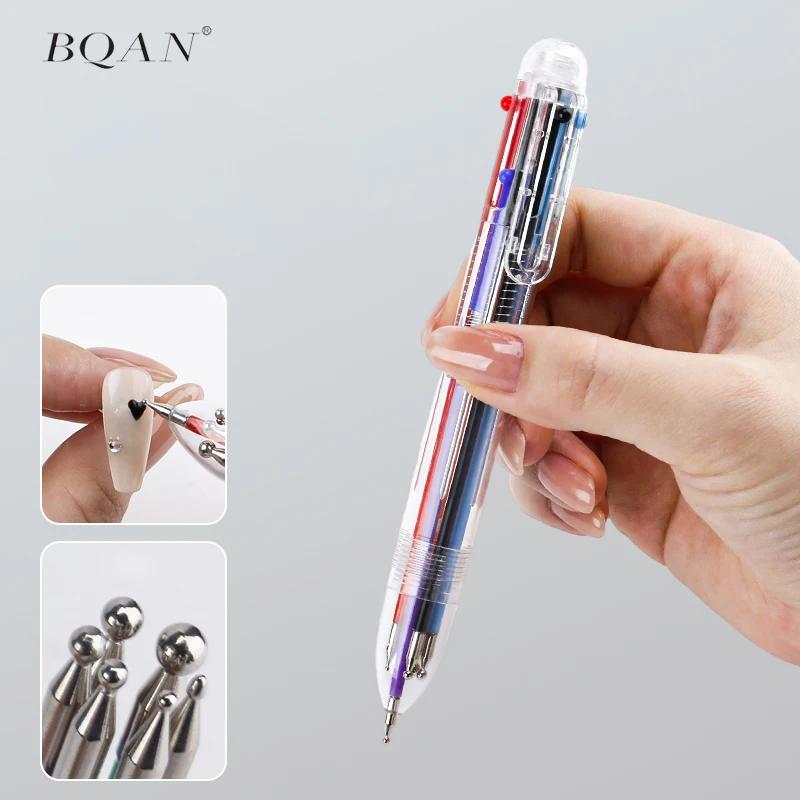 6-in-1 Nail Art Dotting Pen DIY Dotting Pens Rhinestones Gem Picker Manicure Tools Nail Art Dotting Pen