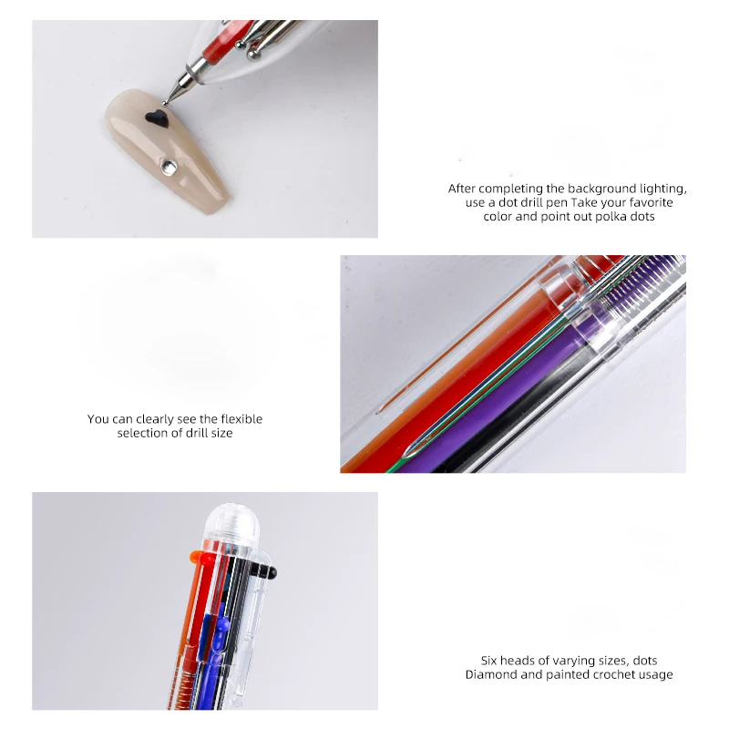 6-in-1 Nail Art Dotting Pen DIY Dotting Pens Rhinestones Gem Picker Manicure Tools Nail Art Dotting Pen thumbnail 5