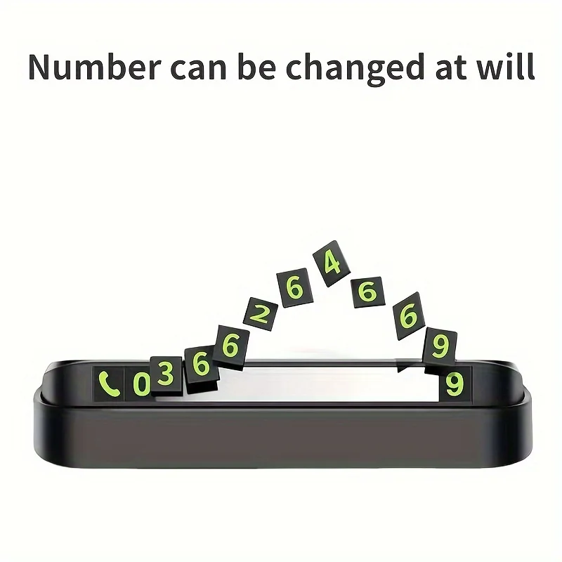 1PC Car Temporary Parking Card Phone Number Card Plate Telephone Number Car Park Stop Automobile Accessories thumbnail 5