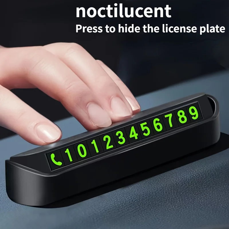 1PC Car Temporary Parking Card Phone Number Card Plate Telephone Number Car Park Stop Automobile Accessories thumbnail 2